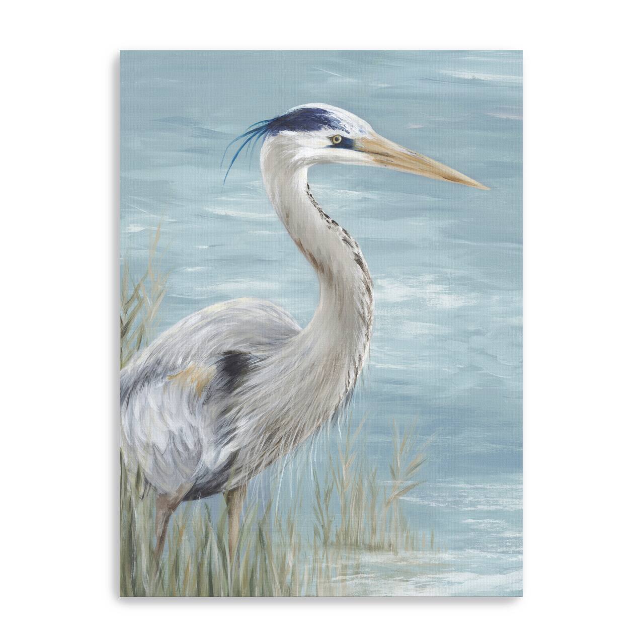 Lumaprints Great Blue Heron Gaze Canvas Wall Art